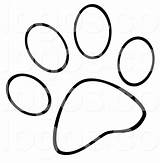 Paw Print Coloring Cat Drawing Clipart Paws Pages Printable Prints Blank Quality High Clipartmag I0 Via sketch template