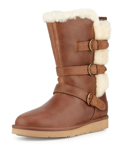 lyst ugg becket triple buckle boot  brown