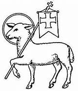 Lamb Behold Cordero Cirio Pascual Lamm Resultado Clipground Symbole sketch template