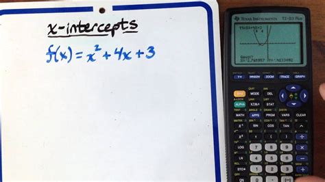 finding  intercepts   graphing calculator youtube