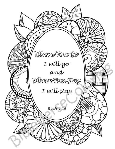 bible verse coloring pages inspirational quotes original etsy