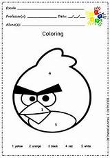 Angry Birds Coloring Pages Number Color Bird sketch template