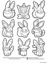 Eevee Coloring Evolutions Pokemon Pages List Printable Print Color sketch template