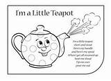 Teapot Rhyme Rhymes Pot Rhyming Ichild Song sketch template