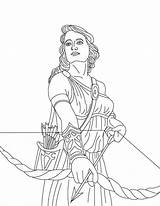 Greek Artemis Gods Goddesses Mythology Netart sketch template