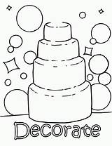 Coloring Wedding Pages Kids Printable Cake Dress Colouring Activities Personalized Color Themed Book Name Circle Clipart Decorate Sheets Drawing Bridal sketch template