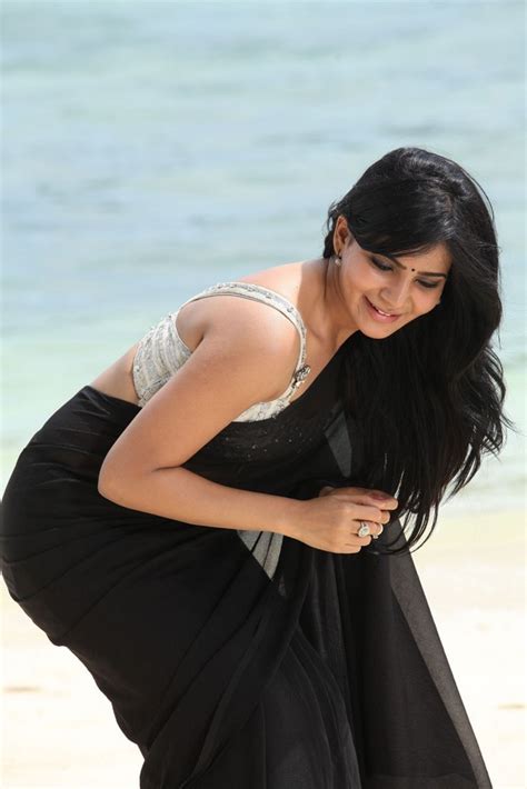 Tamil Actr Team Samantha Cute Black Saree