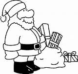 Coloring Santa Claus Pages Prepare Give Kids Present Print Coloringsky Search sketch template