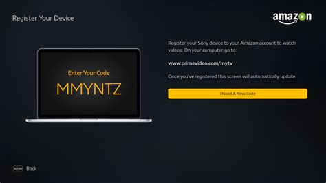 how to register amazon prime video service to your android tv sony nz