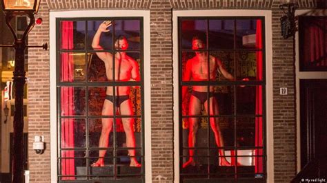 amsterdam male sex workers occupy red light district news dw 03