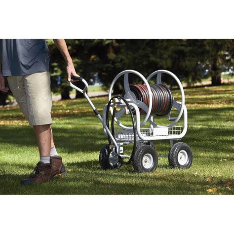 Strongway Garden Hose Reel Cart — Holds 5 8in X 400ft L