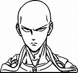 Punch Saitama Colouring Wecoloringpage Getcolorings Sketches sketch template