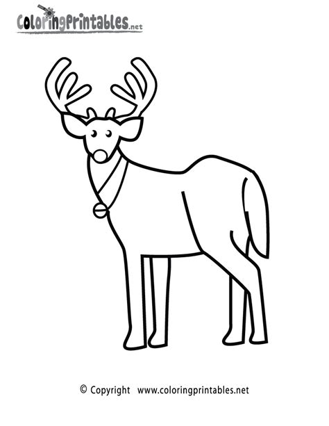 reindeer coloring page   holiday coloring printable
