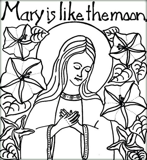 mary coloring page images