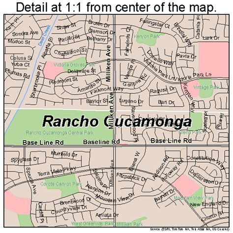 rancho cucamonga california street map