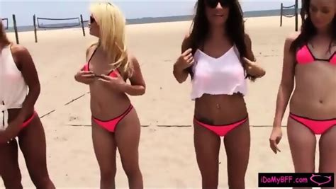 Bikini Bffs Twerking Their Hot Asses By The Beach And Orgy