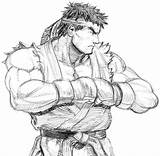 Ryu Drawing Fighter Street Drawings Paintingvalley Sfv sketch template