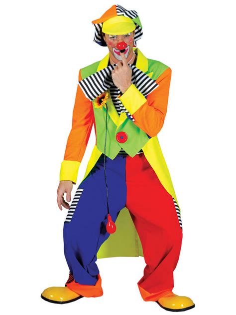 adult clown costume la circus mens fancy dress outfit male carnival