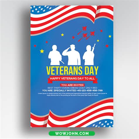 veterans day postcard psd template  psd templates png vectors