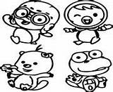 Pororo Loopy Crong Petty Beaver sketch template