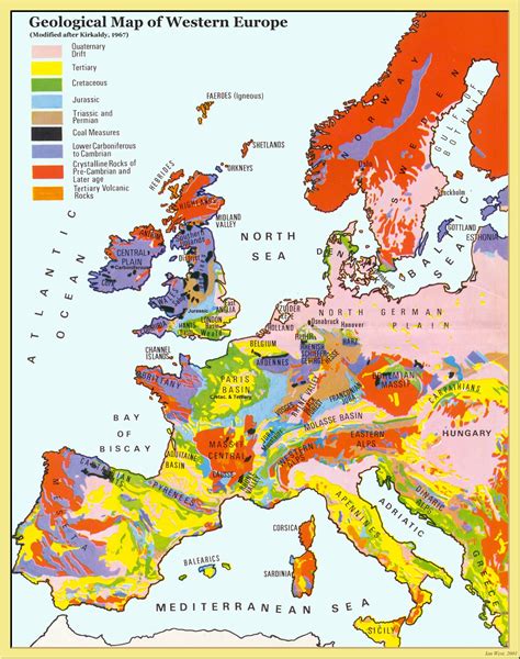 discovering fossils geology map  europe