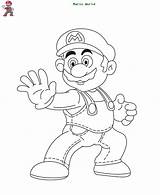 Coloring Mario Pages Color Online Visit sketch template