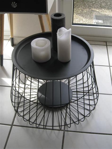 designer tisch beistelltisch metall mit deckel schwarz    cm