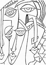 Picasso Kunst Coloring Pages Colorir Obras Printable Abstract Artes Para Da Arte Desenho Drawing Painting Atividades Boyama Kids Line Cubism sketch template