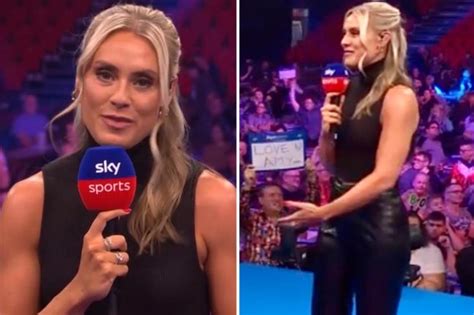 fans love emma patons bold outfit  return  darts  sexy  hell