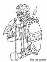 Mortal Kombat Scorpion Colorir Kitana Zero Preto sketch template