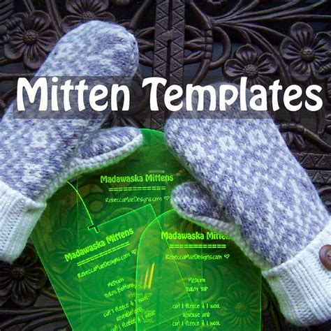 mitten templates patterns  rebecca mae designs