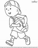 Caillou Coloring Pages Printable Cartoons Kids Drawing Print Fun Library Color Children Colouring Football Popular Related Codes Insertion sketch template