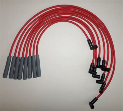 pontiac        hei mm red spiral core spark plug wires swapmeetparts