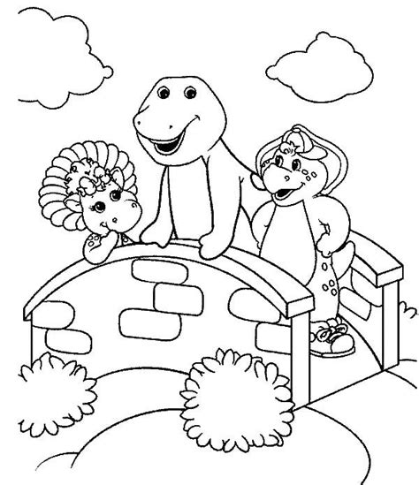 pin  barney coloring pages