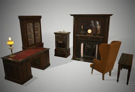 antique furniture 3d model cgtrader