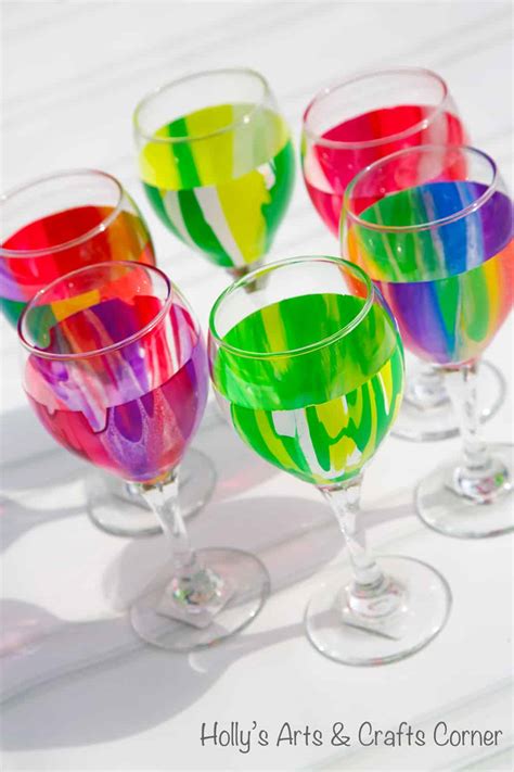 15 Painted Wine Glass Projects To Use At Diy Ts Obsigen