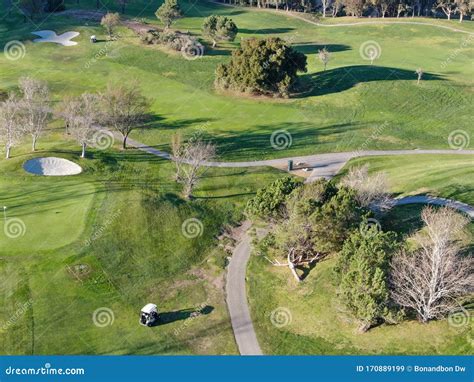 aerial top view  golf   green field stock image image