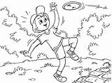 Frisbee Kids Coloringpages sketch template