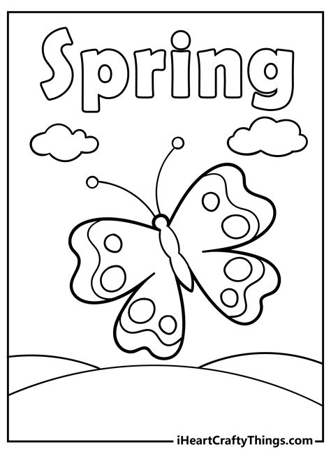 spring coloring pages  preschoolers printable worksheets  kids