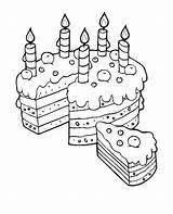 Slice Serve Ausmalbilder Tocolor Geburtstag Geburtstagstorte sketch template