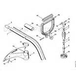 stihl fs  brushcutter fs parts diagram  crankcase cylinder