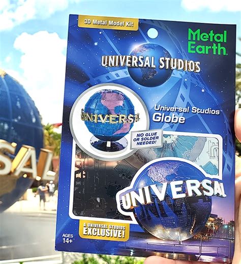 metal earth universal studios parks exclusive  model kit universal studios globe hedgehogs