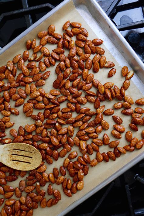sweet  salty roasted almonds  healthy holiday snacks whitney