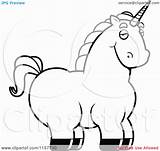 Unicorn Coloring Cartoon Pages Cute Clipart Fat Chubby Unicorns Outlined Vector Cory Thoman Library Printable Clipground Popular Template sketch template