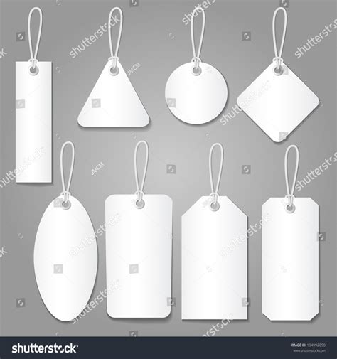 blank labels template price tags set vector  shutterstock