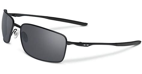 oakley square wire rimmed sunglasses in black for men lyst