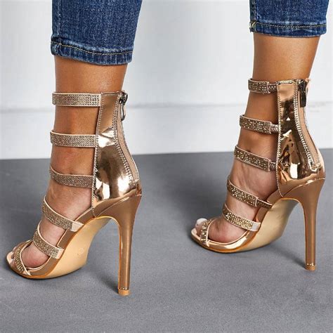 empress straps gold high heel sandals  ankh life