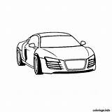 R8 Audi Voiture Colorier Fois Imprimé sketch template