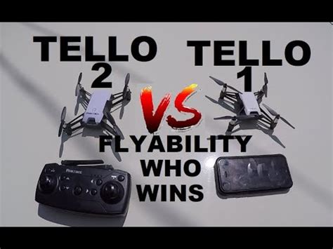 dji ryze tello   tello  flyability test side  side comparison review youtube