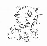 Embroidery Flickr Kitten Vintage sketch template